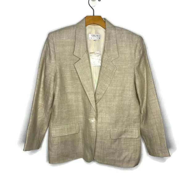 Talbots Petites NWOT Casual Linen Blazer 6 - Picture 1 of 9